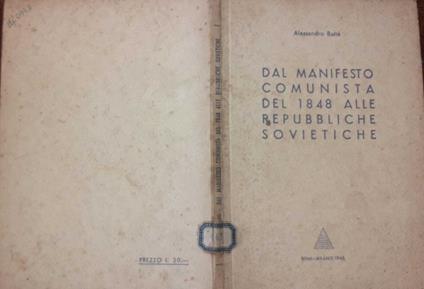 Dal manifesto comunista del 1848 alle repubbliche sovietiche - Alessandro Buttus - copertina