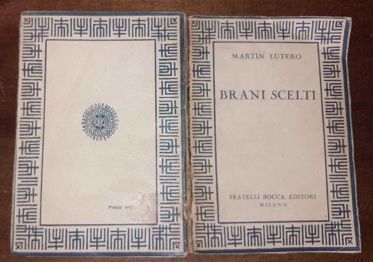 Brani scelti - Martin Lutero - copertina