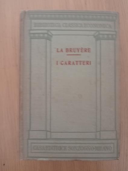 I caratteri - Jean de La Bruyère - copertina