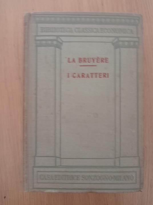 I caratteri - Jean de La Bruyère - copertina