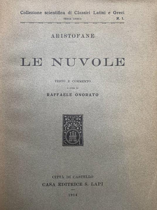 Le nuvole - Aristofane - copertina