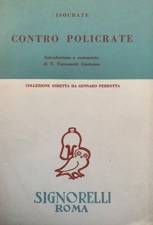 Contro Policrate - Isocrate - copertina