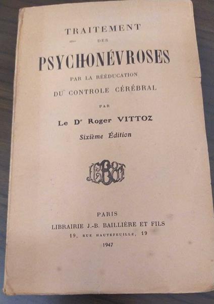 Traitement des psychonevroses - Roger Vittoz - copertina