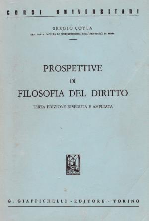 Prospettive di filosofia del diritto - Sergio Cotta - copertina