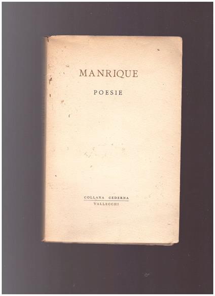 Poesie - Jorge Manrique - copertina