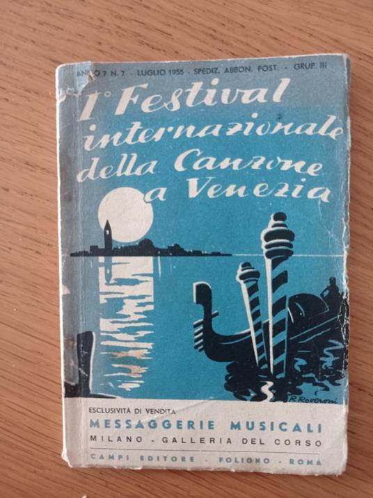 1° Festival internazionale della canzone a Venezia - copertina