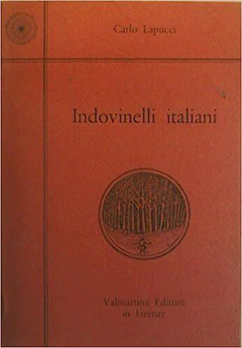 Indovinelli italiani - Carlo Lapucci - copertina