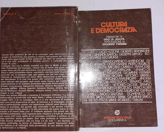 Cultura e democrazia - Ugo La Malfa - copertina