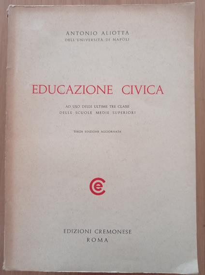 Educazione civica - Antonio Aliotta - copertina