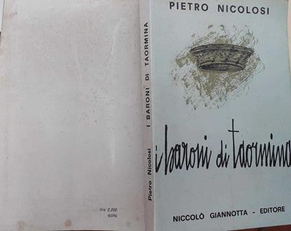 I baroni di Taormina - Pietro Nicolosi - copertina