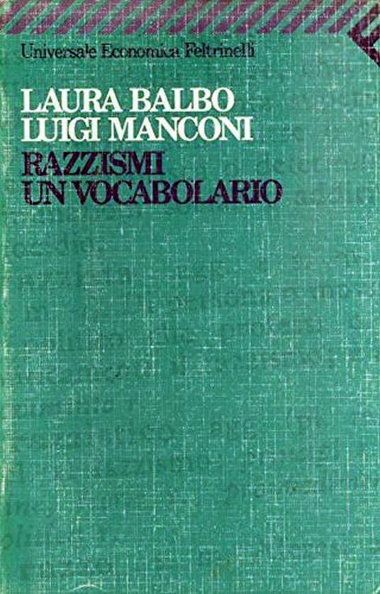 Razzismi. Un vocabolario - Laura Balbo - copertina