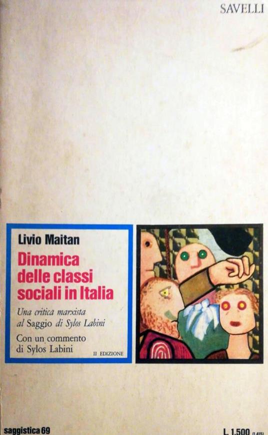 Dinamica delle classi sociali in Italia - Livio Maitan - copertina