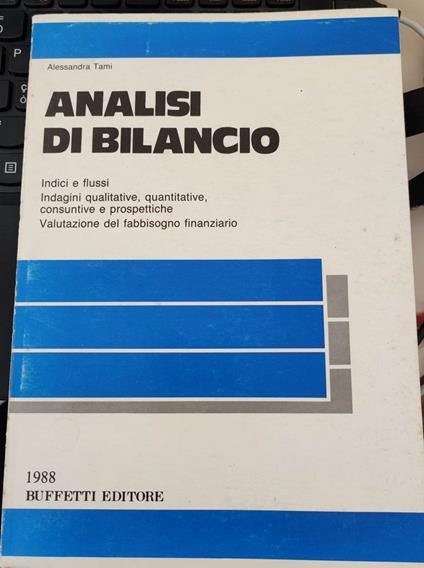 Analisi di bilancio - Alessandra Tami - copertina