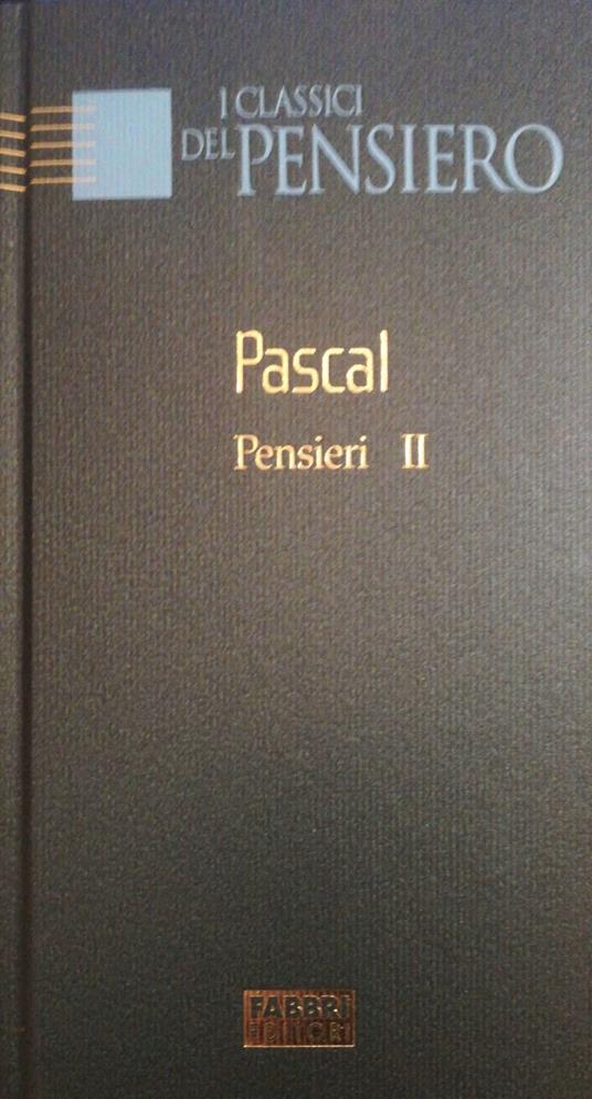 Pensieri - Blaise Pascal - copertina