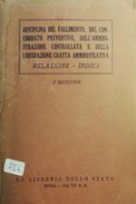 Disciplina del fallimento, del concordato preventivo