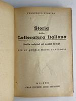 Storia della letteratura italiana. Dalle origini ai nostri tempi