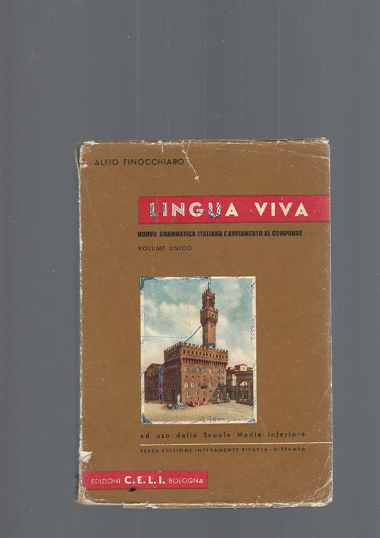 Lingua Viva , Nuova Grammatica Italiana - Alfio Finocchiaro - copertina