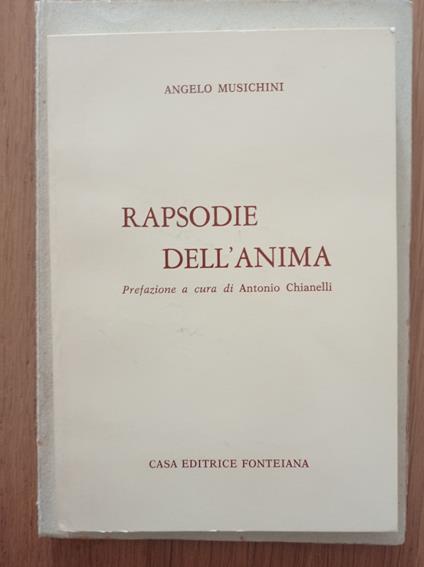 Rapsodie dell'anima - Angelo Meschini - copertina