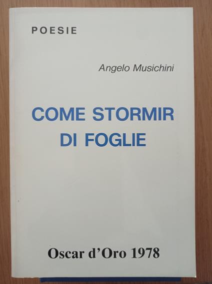 Come stormir di foglie - Angelo Meschini - copertina