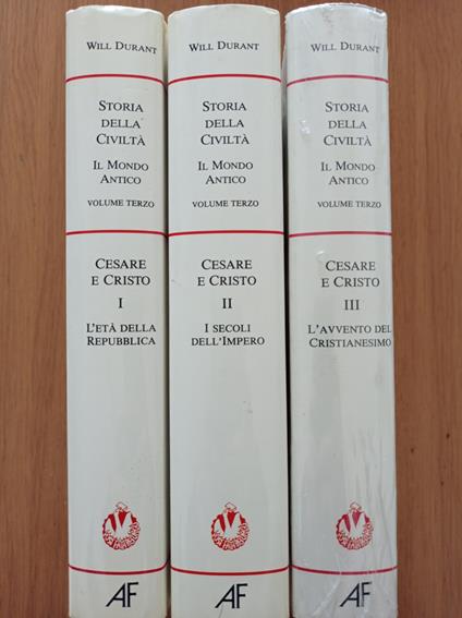 Storia della Civiltà Cesare e Cristo (Tre volumi) - Will Durant - copertina