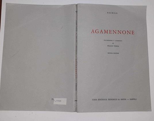 Agamennone - Eschilo - copertina