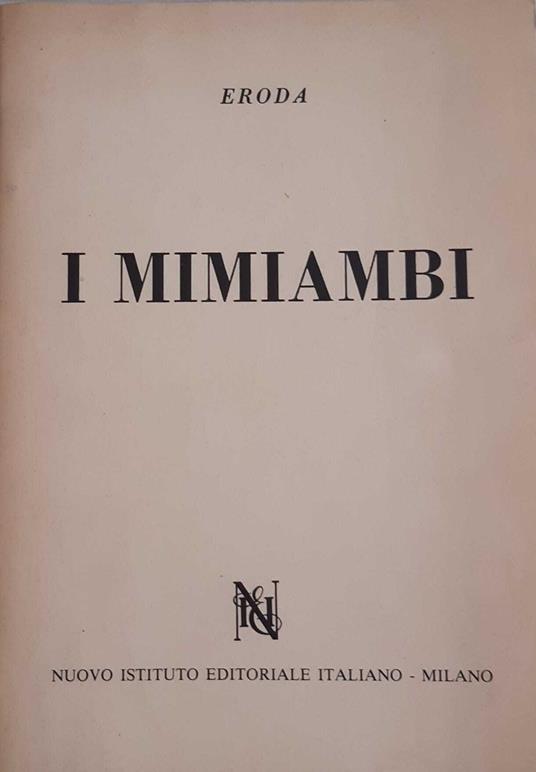 I mimiambi - Eroda - copertina