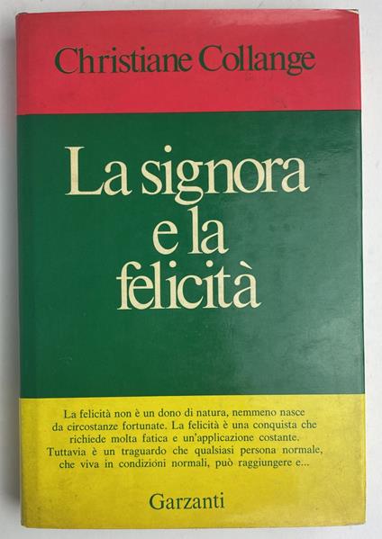 La signora e la felicità - Christiane Collange - copertina