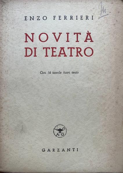 Novità di teatro - Enzo Ferrieri - copertina