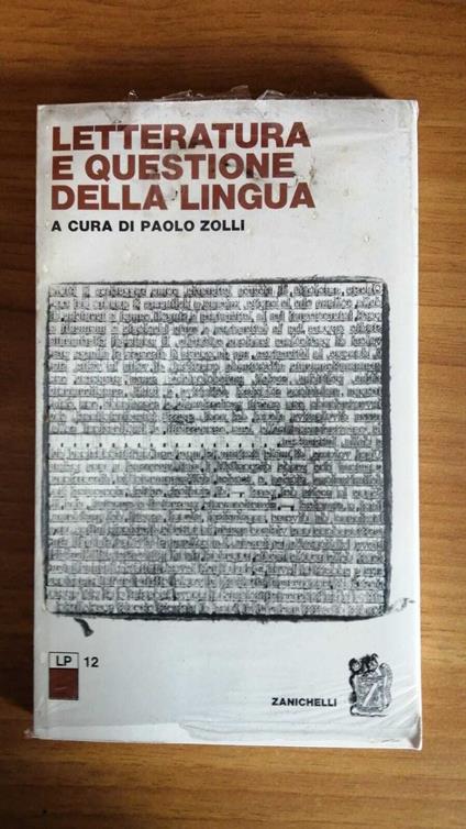 Letteratura e questione della lingua - Paolo Zolli - copertina