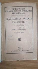 Grammaticae romanae fragmenta . Collegit recensuit. Volumen prius ( I )