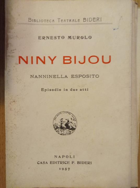 Niny Bijou - Ernesto Murolo - copertina