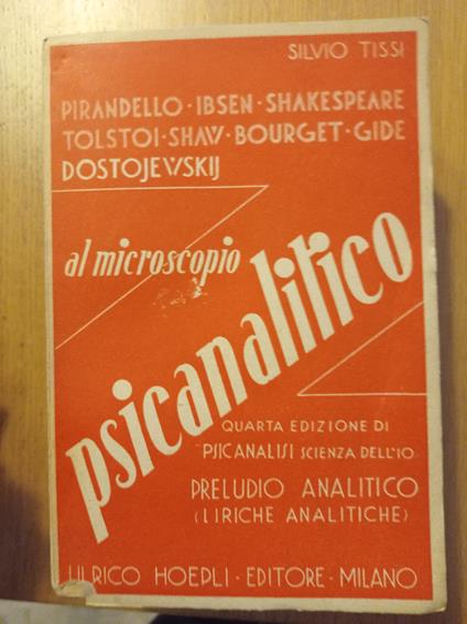 Al microscopio psicanalitico - Silvio Tissi - copertina