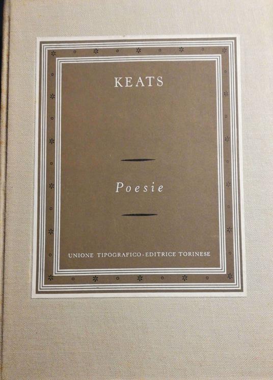 Poesie - John Keats - copertina