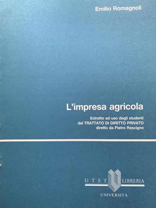 L' impresa agricola - Emilio Romagnoli - copertina