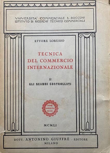 Tecnica del commercio internazionale - Ettore Lorusso - copertina