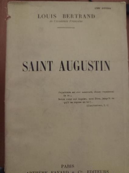 Saint Augustin - Louis Bertrand - copertina