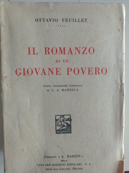 Il romanzo di un giovane povero - Octave Feuillet - copertina