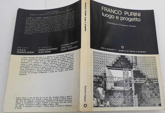 Luogo e progetto - Franco Purini - copertina