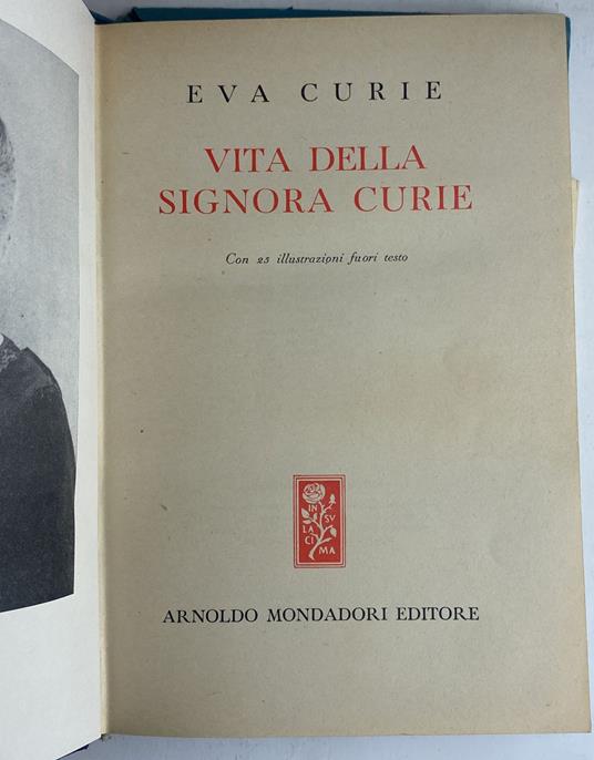 Vita della signora Curie - Eva Curie - copertina