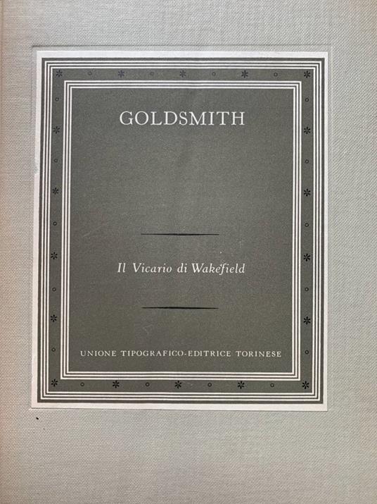 Il vicario di Wakefield - Oliver Goldsmith - copertina