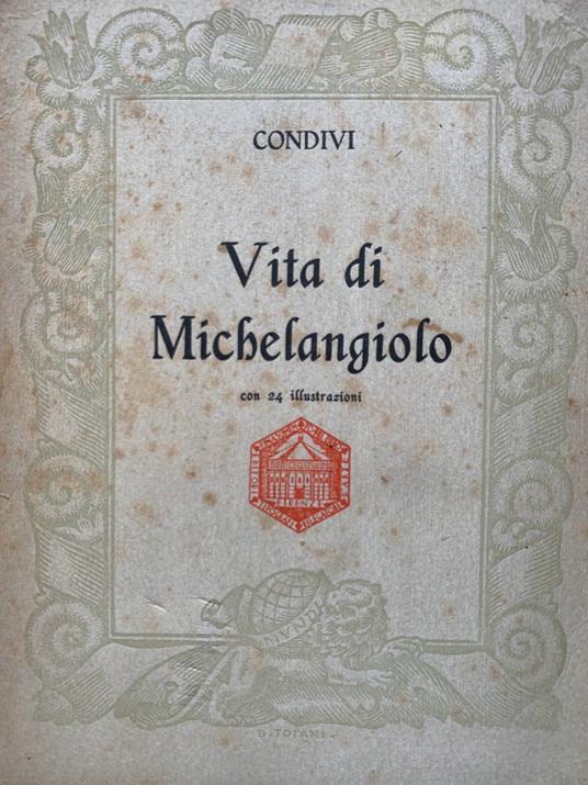 Vita di Michelangelo - Ascanio Condivi - copertina