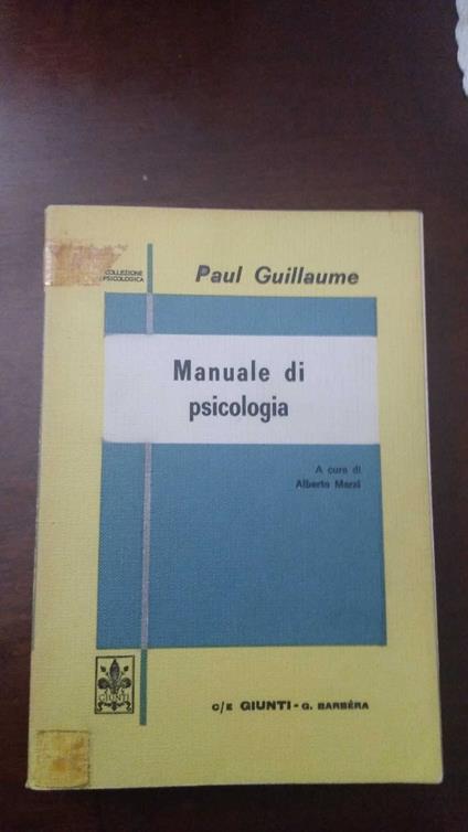 Manuale di psicologia - Paul Guillaume - copertina