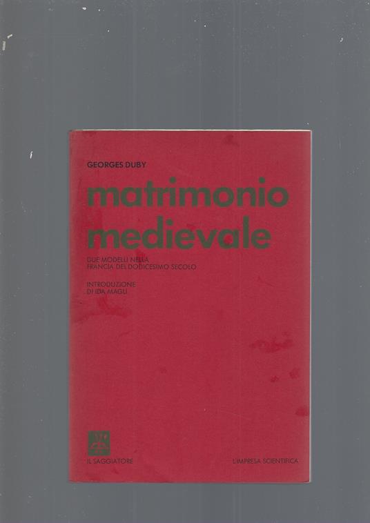 Matrimonio Medievale - Georges Duby - copertina