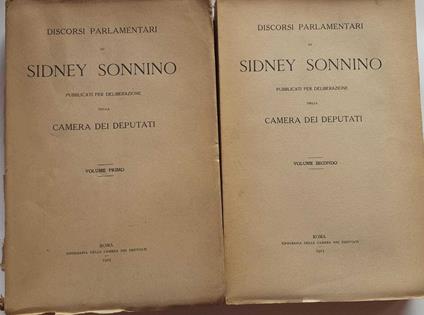 Discorsi parlamentari pubblicati per la deliberazione della camera dei deputati. Volume I II - Sidney Sonnino - copertina