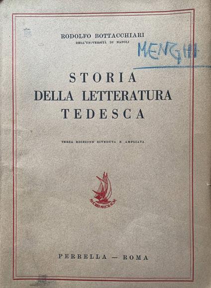 Storia della letteratura tedesca - Rodolfo Bottacchiari - copertina