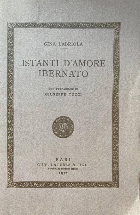 Istanti d'amore ibernato - Gina Labriola - copertina