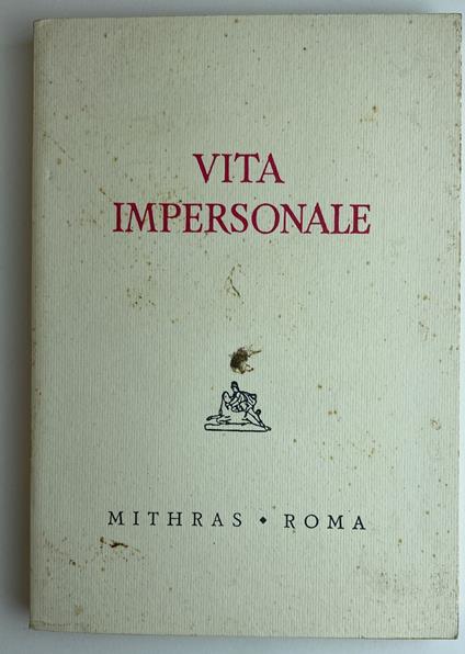 Vita impersonale - Anonimo calalabrese - copertina