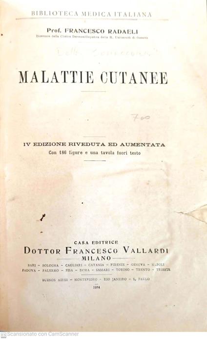 Malattie cutanee - Francesco Radaeli - copertina