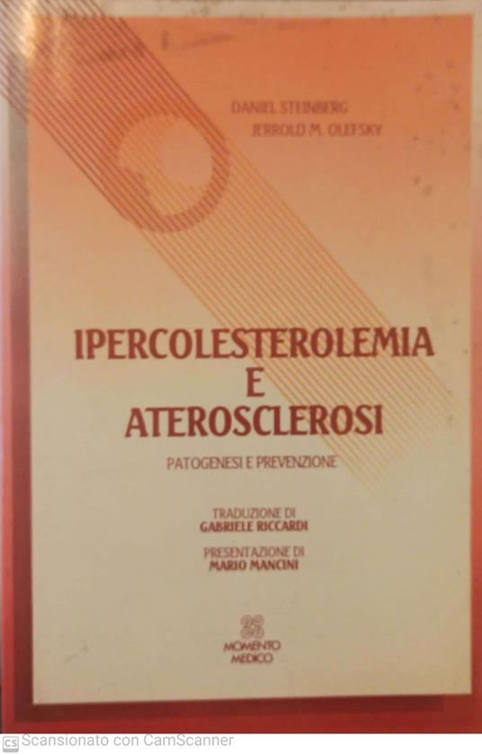 Ipercolesterolemia e arteriosclerosi patogenesi e prevenzione - copertina