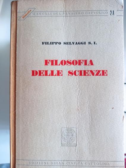 Filosofia delle scienze - copertina